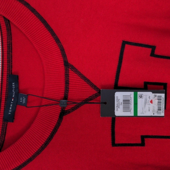 Tommy Hilfiger Global Logo Crew Neck Sweater Sz: L - Picture 5 of 9